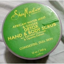 NEW Shea Moisture African Wild Water Mint Detox & Stimulate Hand & Body Scrub