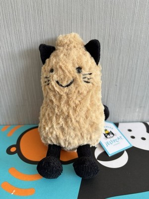 Jellycat Amuseables Peanut Cat Outfit Brandneu mit Etikett nur ausgestellter Zustand Brandneu