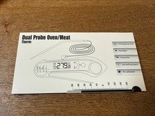 Instant Read Meat Thermometer with Dual Probes and Backlight for Cooking