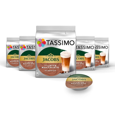 Tassimo Kapseln Jacobs Typ Latte Macchiato Classico, 5 X 8 Pads, 40 Kaffeekapsel