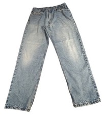 Vintage Y2K Light Wash Levi's Straight Leg Relaxed 36x30 90s Distressed Casual