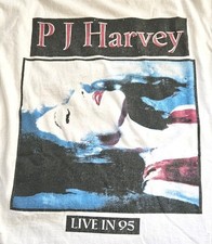 Rara camicia vintage 1995 PJ Harvey manica corta EN540