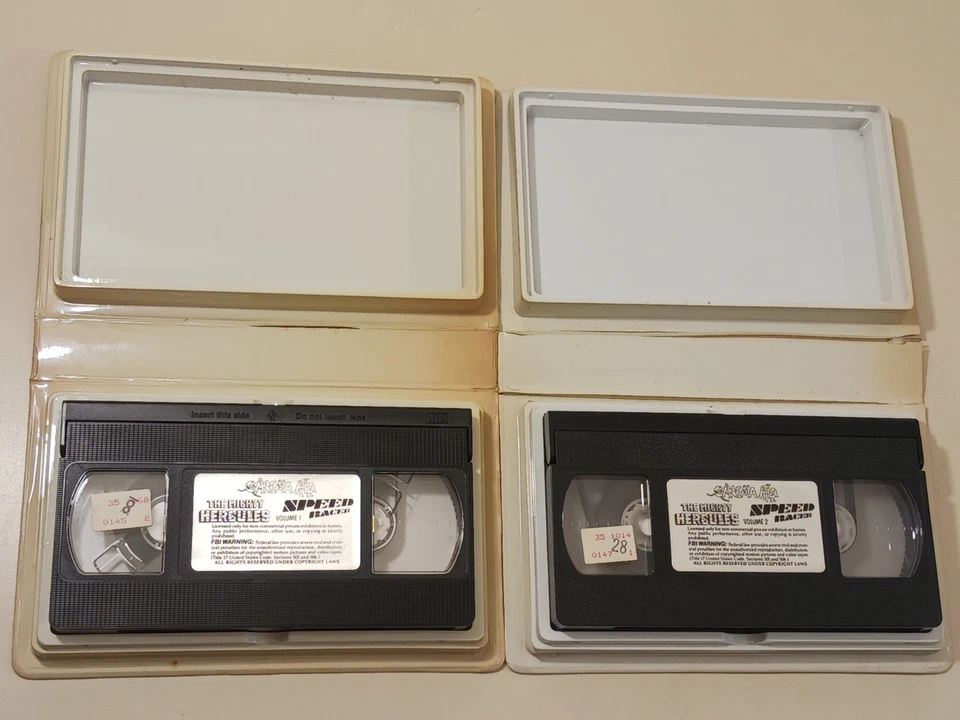 Cinema Kid Speed Racer Vol 1&2 The Mighty Hercules VHS W/Collector Cards 1985 - Image 2 of 4