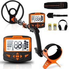 SUNPOW OTMD09 Metal Detector 5 Modes Waterproof, 11" Depth, DSP Chip, Adult