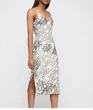 Express Silky snake print satin slip dress with spaghetti straps Size XL