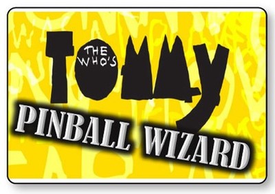TOMMY PINBALL WIZARD /ELTON JOHN NAME BADGE PROP HALLOWEEN COSPLAY PIN BACK