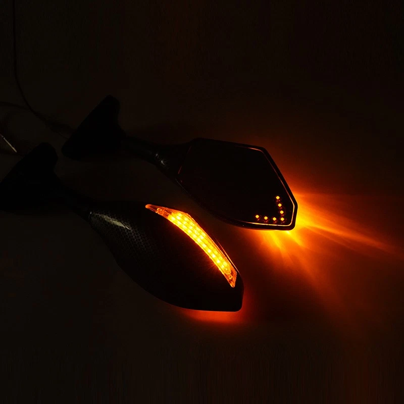 Racing Motorcycle LED Turn Signal Rearview Mirrors for Suzuki/Katana 600 GSX600F — 第 3/4 张图片