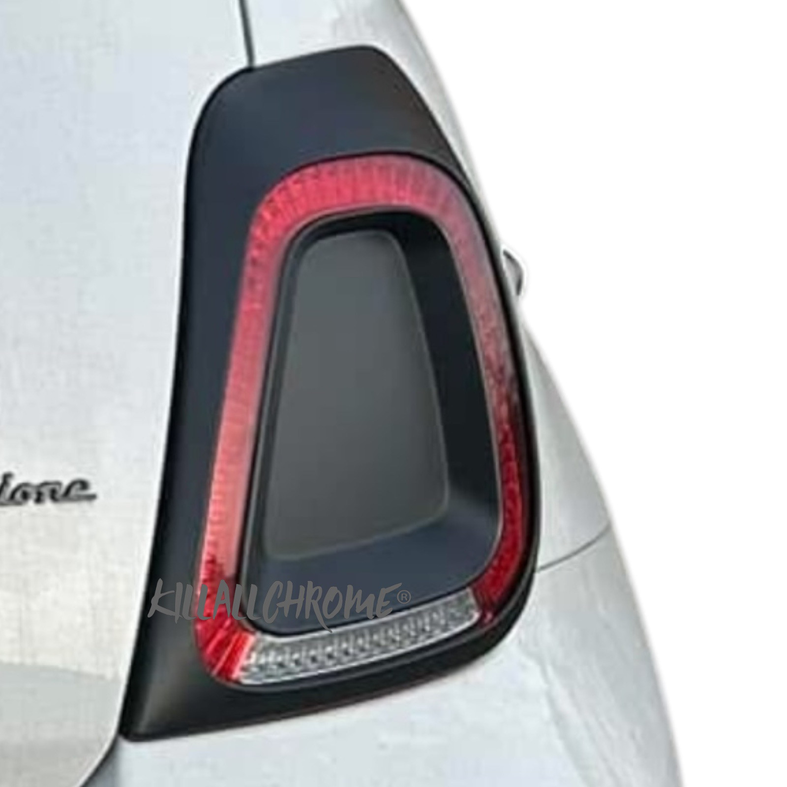 For Abarth Rear Light Surround Covers Matt Black Fiat 500 595 695 UK 4Pcs