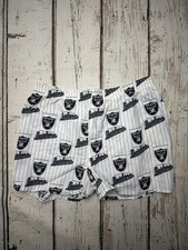 VTG Oakland Raiders Logo Spell Out All Over Print Bottom Drawers Boxer Shorts