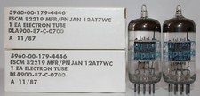 Matched Pair NOS Philips ECG JAN 12AT7WC tube...