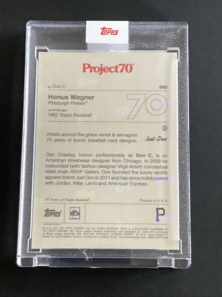 2021 Topps Project 70~1962 Honus Wagner #665~ By Don C PR:1,943 - Image 2 of 2