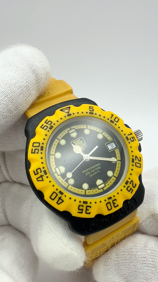 ▶️ [Exc+5 w/Box] TAG Heuer Formula 1 380.513/1 Yellow Quartz