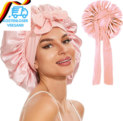 Seidenhaube Zum Schlafen Lange Haare,Silk Bonnet Sleep Cap,Schlafhaube Seide,Sat