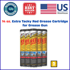 14 oz Extra Tacky Red Grease Cartridge 5-Pack   Rust  Wear Guard