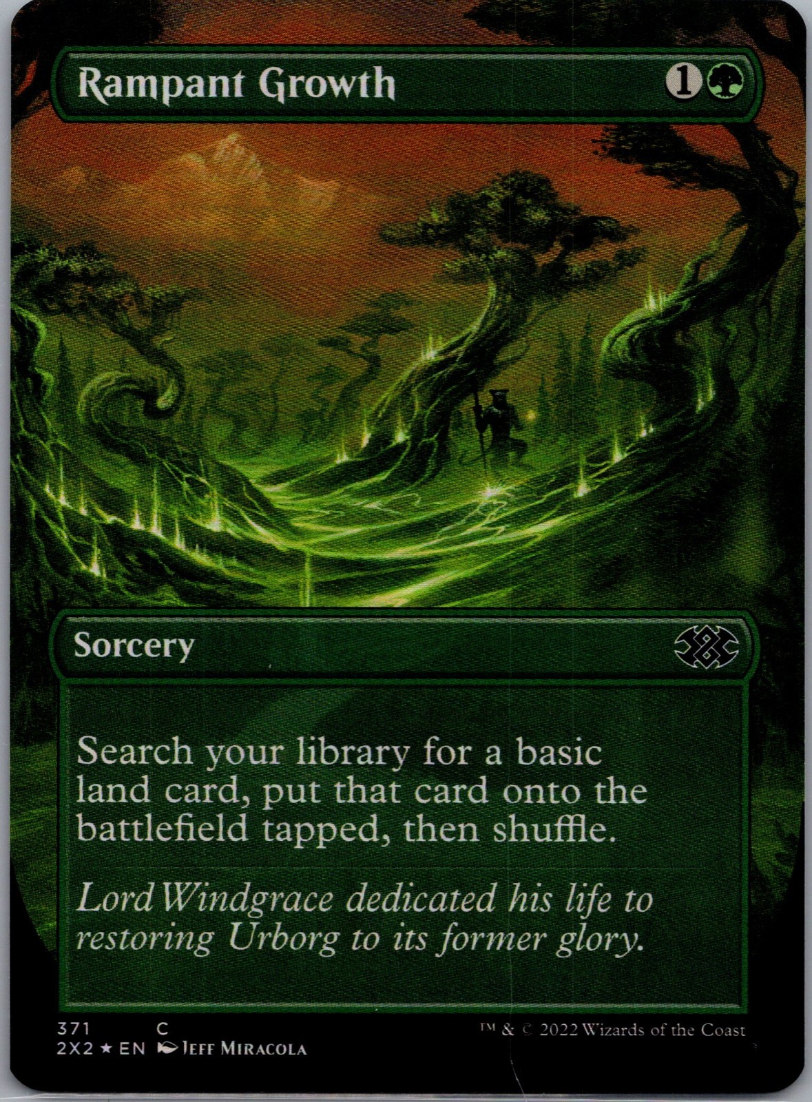 Rampant Growth (Borderless) #371 (NM) (Foil) (C) (2X2) Magic MTG X1