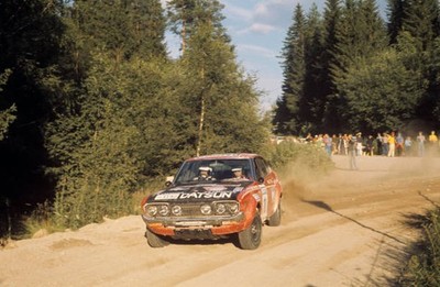 Harry Kallstrom Claes Billstam Datsun 160J 1000 Lakes Rally August- Old Photo 5