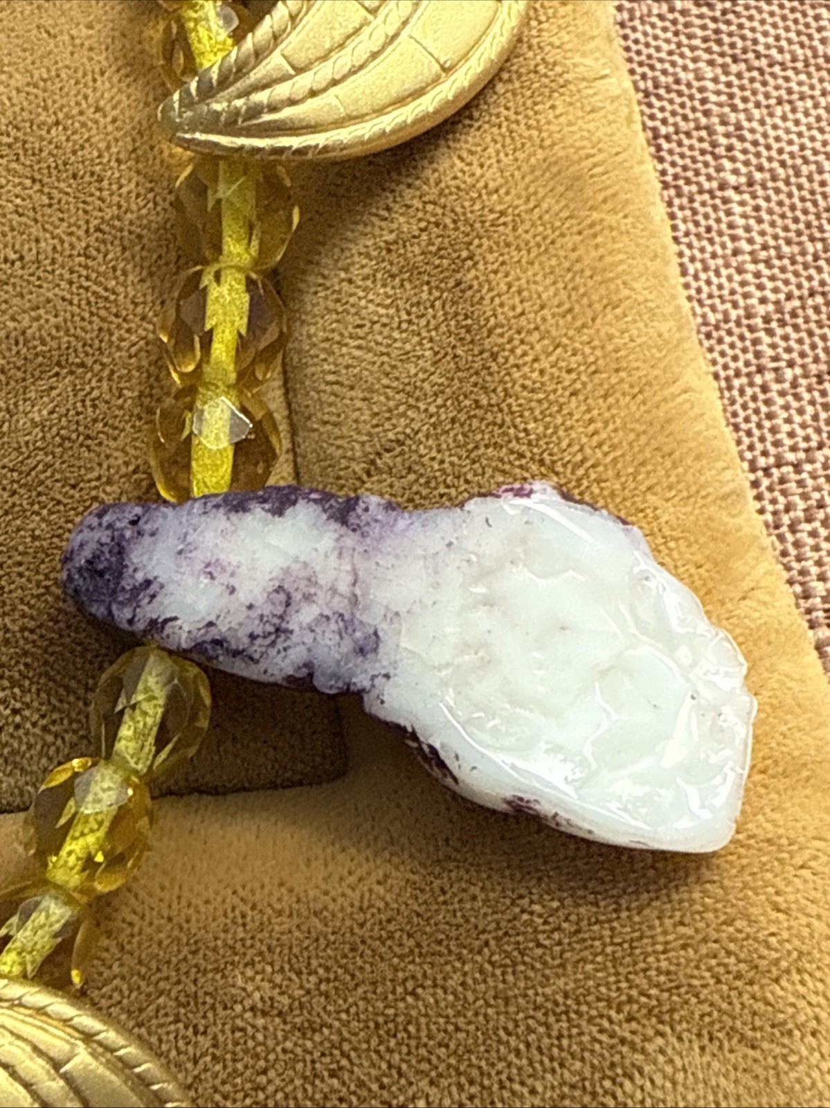 Celestial Amethyst Statement Necklace 10 Karat Go… - image 4