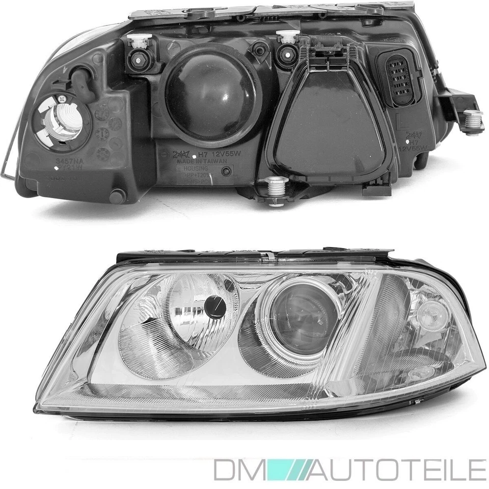 für VW Passat 3BG B5 00-05 Scheinwerfer Satz ersetzt Hella+H7 XENON OPTIK Birnen - Bild 2 von 4