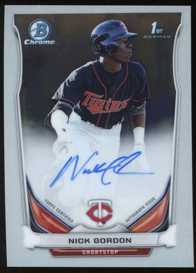 2014 Bowman Draft BCA-NG Nick Gordon Chrome Draft Pick Auto 1st