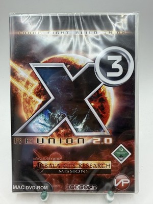 Spiel: X3: Reunion 2.0 + Bala Gi's Research Missions Mac DVD - ROM Neu Spiel