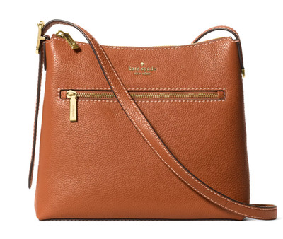New Kate Spade 454 Large Swingpack Buckle Crossbody Leather Warm Gingerbread