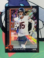 2025 Topps Chrome Rome Odunze Black Wave Refractor Auto #1/10 SSP Bears