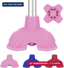 supregear Cane Tips, Self Standing Quad Base Replacement for Walking and Folding