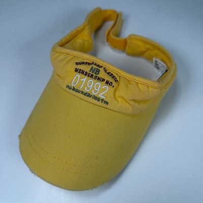 No Boundaries Visor Surfboard Classic 01992 Men's Adjustable Yellow Summer Sun