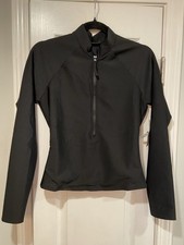 NWT J. Crew Size M Black Long Sleeve Half Zip Rash Guard Classic Sculpt