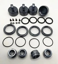 GVM Alu 7075 Shock Cap Upper Bottom Cover&Adjust The Nut For Tekno MT410 EB48.3