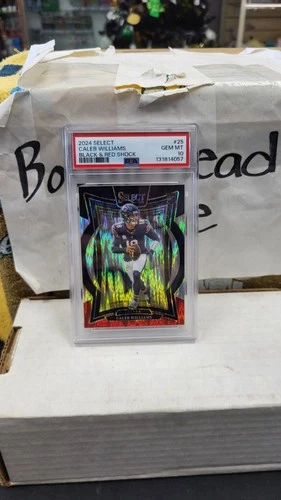 2024 CALEB WILLIAMS BLACK RED SHOCK CONCOURSE BEARS SELECT PSA 10 GEM MINT #25