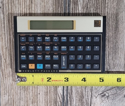 Vintage Hewlett Packard HP 12C Financial Calculator W/ Case, Works Vg+ Condition - Picture 6 of 9