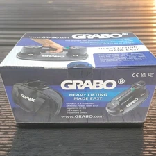 Grabo Nemo Electric Vacuum Suction Cup Lifter Tool W/ 375 lb Max Load, New!