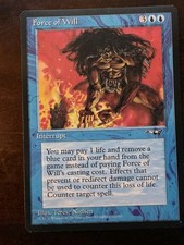 Magic the Gathering Force of Will Card Regular Alliances, LP Condition