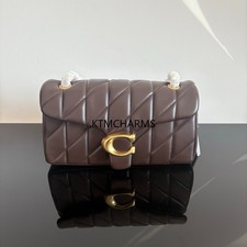 CP150 Dark Brown Shoulder Bag 26 Quilted Leather NWT