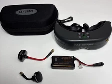Fat Shark Teleporter V4 SPMVR1100 FPV Drone Video Goggles w/ 2 Antenna & Battery