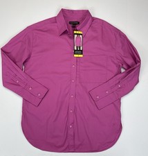 NWT Banana Republic Oversized Button Down Shirt Cotton Poplin Pink Magenta S