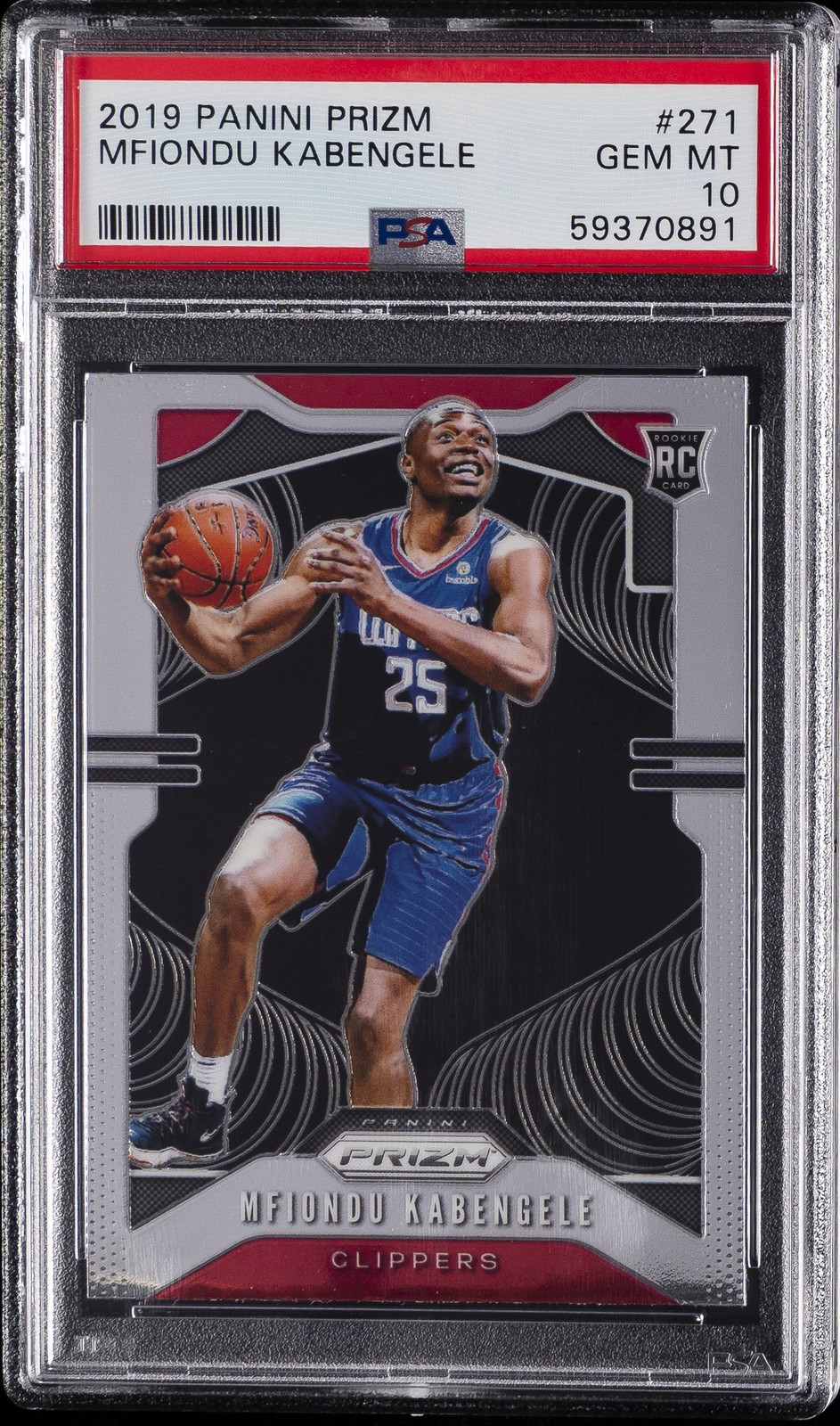 2019 PANINI PRIZM #271 MFIONDU KABENGELE ROOKIE RC PSA 10