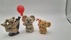Vintage Flocked Felt Koala Bear Plastic Baby Animal Figurines Set Of 3 — photo 10