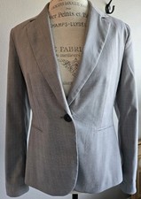 Women's Zara Gray Check Fitted Blazer Jacket Size 6
