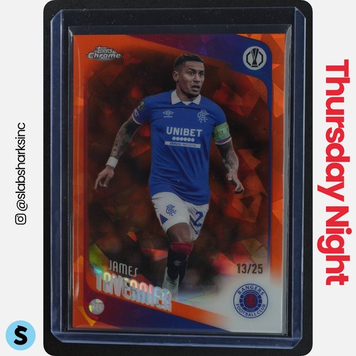 2025 TOPPS CHROME UEFA CLUB COMPS SAPPHIRE JAMES TAVERNIER ORANGE REFRACTOR /25