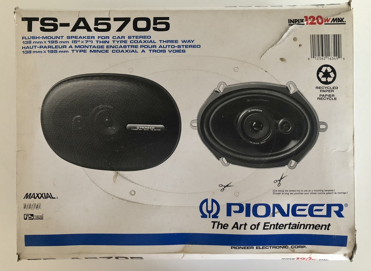 Pioneer Ts-a5705 5x7 3-way 120w Coaxial Speakers Mustang MAZDA for