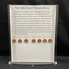 1982 P,D Lincoln Memorial Cent (BU) L/D, S/D Zinc, Copper Set (Lot Of 7)(READ!)