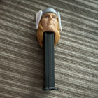 PEZ Character Candy Dispenser, Blond/Brown Hair Head, Black/Gray Stem — photo 1
