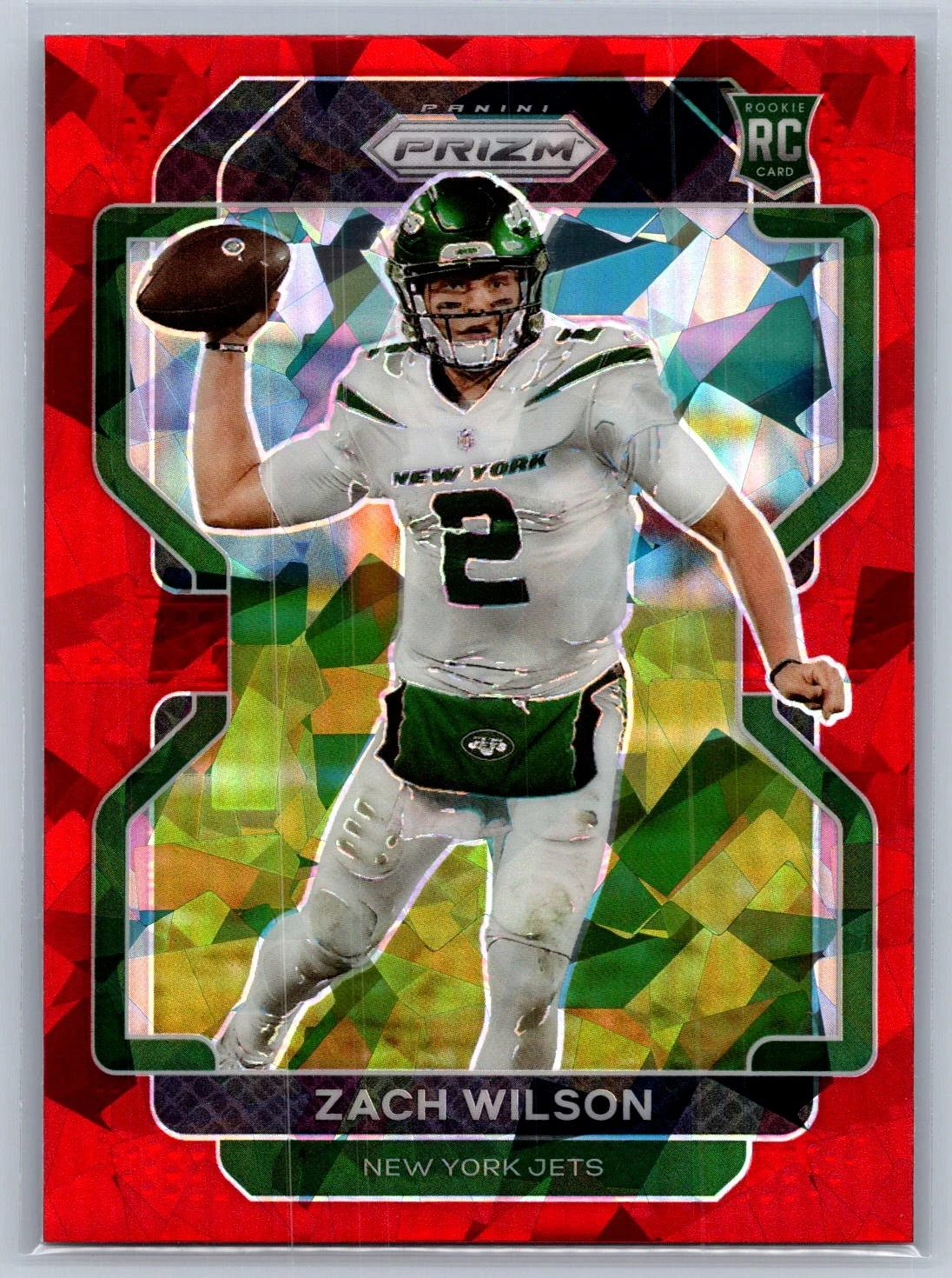 Zach Wilson 2021 Panini Prizm Rookie Red Ice #332