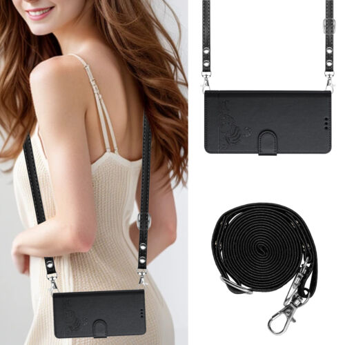 For T-Mobile Revvl 7 Pro Cute Pattern RFID Blocking Slots Crossbody Wallet Case - Picture 2 of 85
