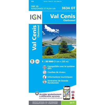 France 1:25K map 3634OT: Val Cenis & Charbonnel