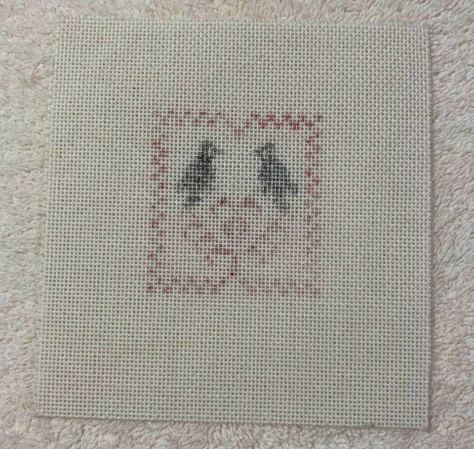 Unbranded Hand Painted Needlepoint Canvas Two Blackbirds on a Tree Amish Design - Image 4 of 4