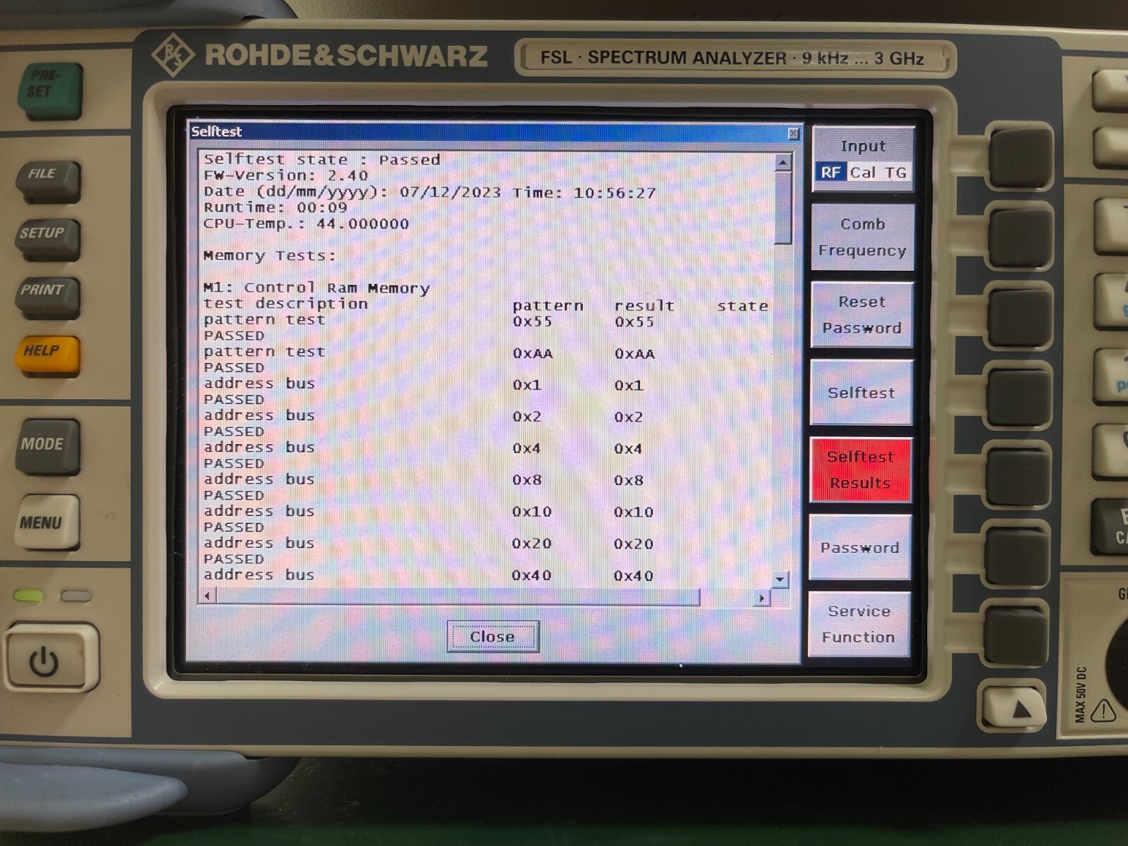Rohde & Schwarz FSL3 Spectrum Analyzer 9 kHz - 3 GHz _ 0776 | eBay