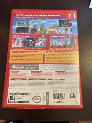 New Super Mario Bros. Nintendo Wii RESURFACED And Tested (Nintendo Wii 2009) - Picture 2 of 6